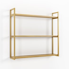 prateleira industrial dourado mdf madeirado 1