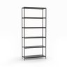 estante prateleira estilo industrial 6 niveis preto com mdf preto 1