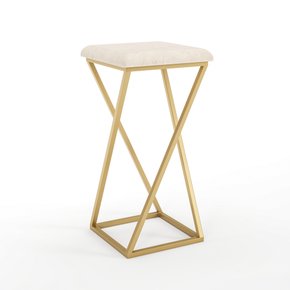 fi banqueta z dourado luxo tec bege 1