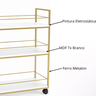 carrinho de bebidas industrial luxo na cor rose gold descricao pintura eletrostatica mdf tx branco ferro metalon
