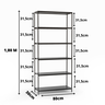 medidas completa estante industrial 6 niveis preto
