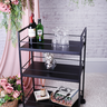 carrinho de bebidas industrial na cor preto com mdf tx preto 3