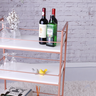 carrinho de bebidas industrial na cor rose gold com mdf tx branco 3