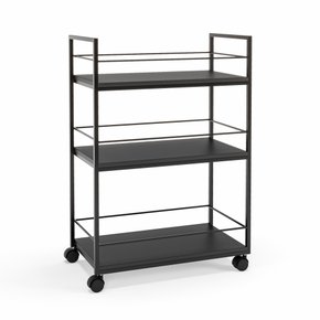 carrinho de bebidas n01 preto prateleiras preto 1 1