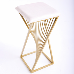 banqueta pacific media estilo industrial dourado gourmet 60cm area festa